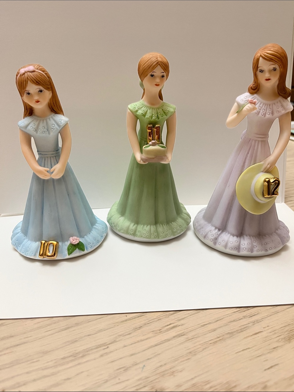 🌼growing up birthday girls.🌼Enesco Figurines #10 11 12